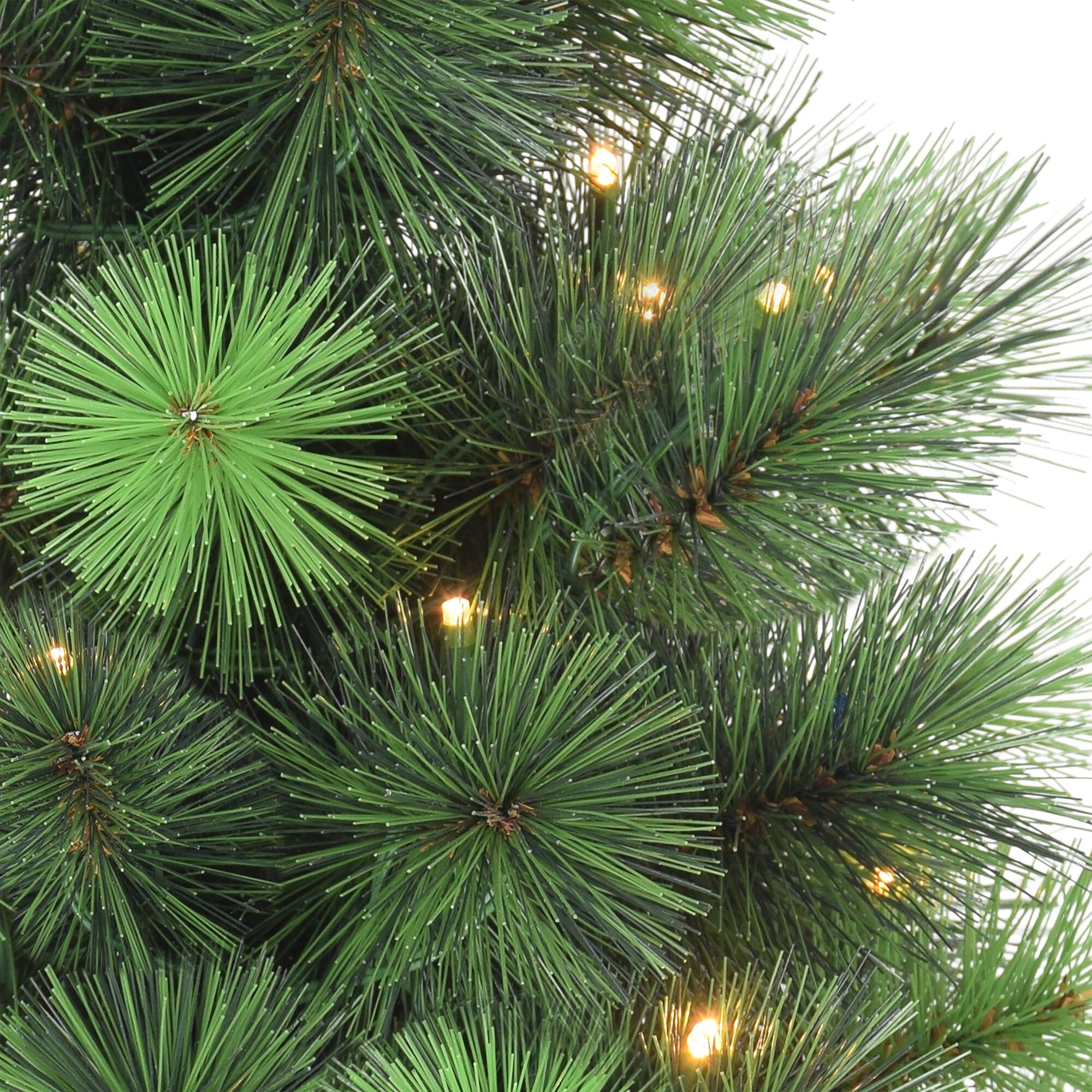 6 Pack: 2ft. Pre-Lit Artificial Christmas Tree in Burlap Base, Warm White LED Lights